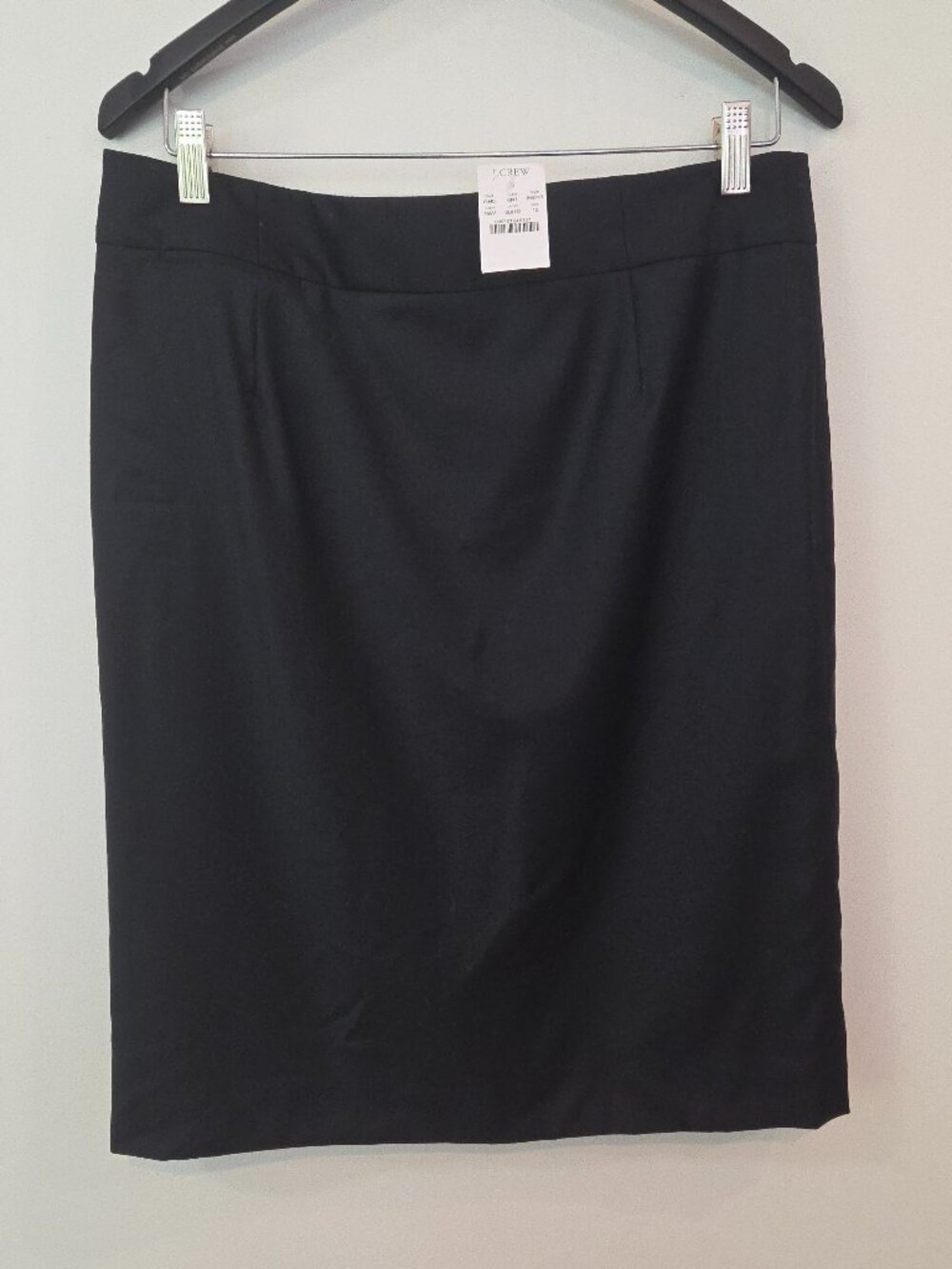 J.Crew Blue Wool Pencil Skirt Navy Size 12 NWT